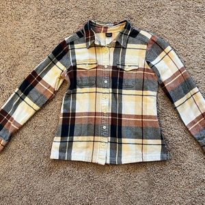 Patagonia Organic Cotton Fjord Flannel Button-Down Shirt, Size 6, Small
